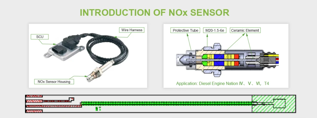 Gaoxinsens Auto Parts High Quality Nitrogen Oxygen Sensor Nox Sensor for Hino 5wk96667c 89463-E0013